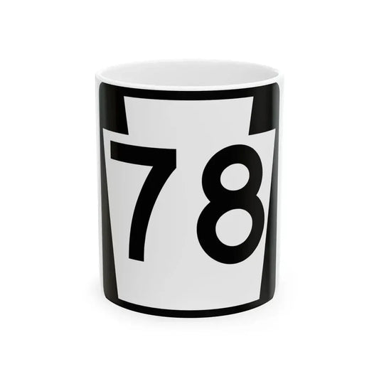 PA-78 (Pennsylvania) (Road Sign) White Coffee Mug 11oz - Go Mug Yourself