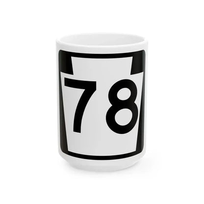 PA-78 (Pennsylvania) (Road Sign) White Coffee Mug 15oz - Go Mug Yourself
