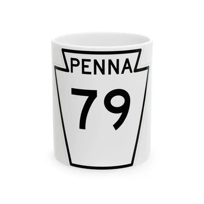 PA-79 1948 (Pennsylvania) (Road Sign) White Coffee Mug 11oz - Go Mug Yourself