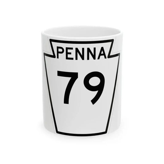 PA-79 1948 (Pennsylvania) (Road Sign) White Coffee Mug 11oz - Go Mug Yourself