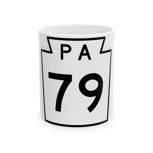 PA-79 1960 (Pennsylvania) (Road Sign) White Coffee Mug 11oz - Go Mug Yourself