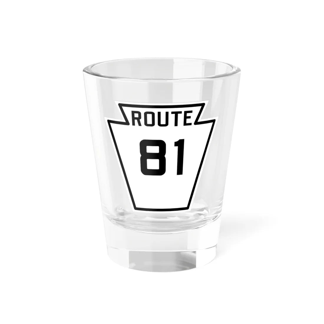 PA-81 1926 (Pennsylvania) (Road Sign) Shot Glass 1.5oz 1.5oz - Go Mug Yourself