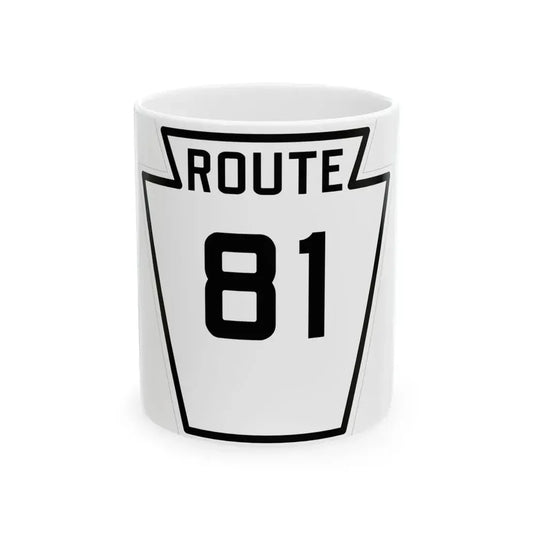 PA-81 1926 (Pennsylvania) (Road Sign) White Coffee Mug 11oz - Go Mug Yourself