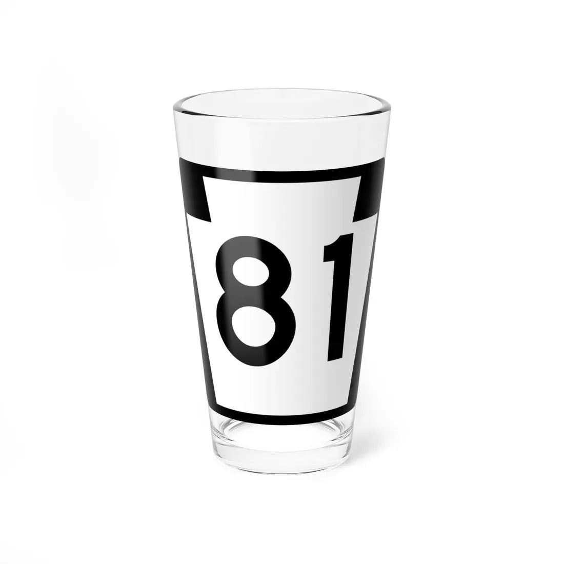 PA-81 (Pennsylvania) (Road Sign) Pint Glass 16oz 16oz - Go Mug Yourself