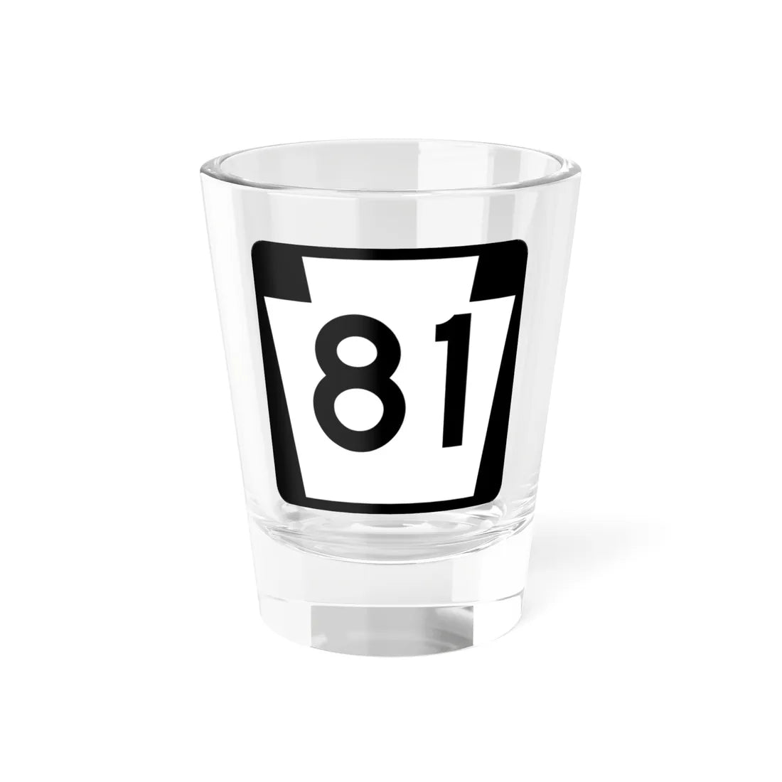 PA-81 (Pennsylvania) (Road Sign) Shot Glass 1.5oz 1.5oz - Go Mug Yourself