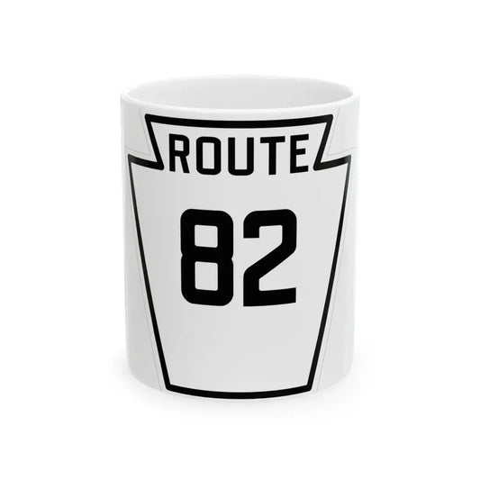 PA-82 1926 (Pennsylvania) (Road Sign) White Coffee Mug 11oz - Go Mug Yourself