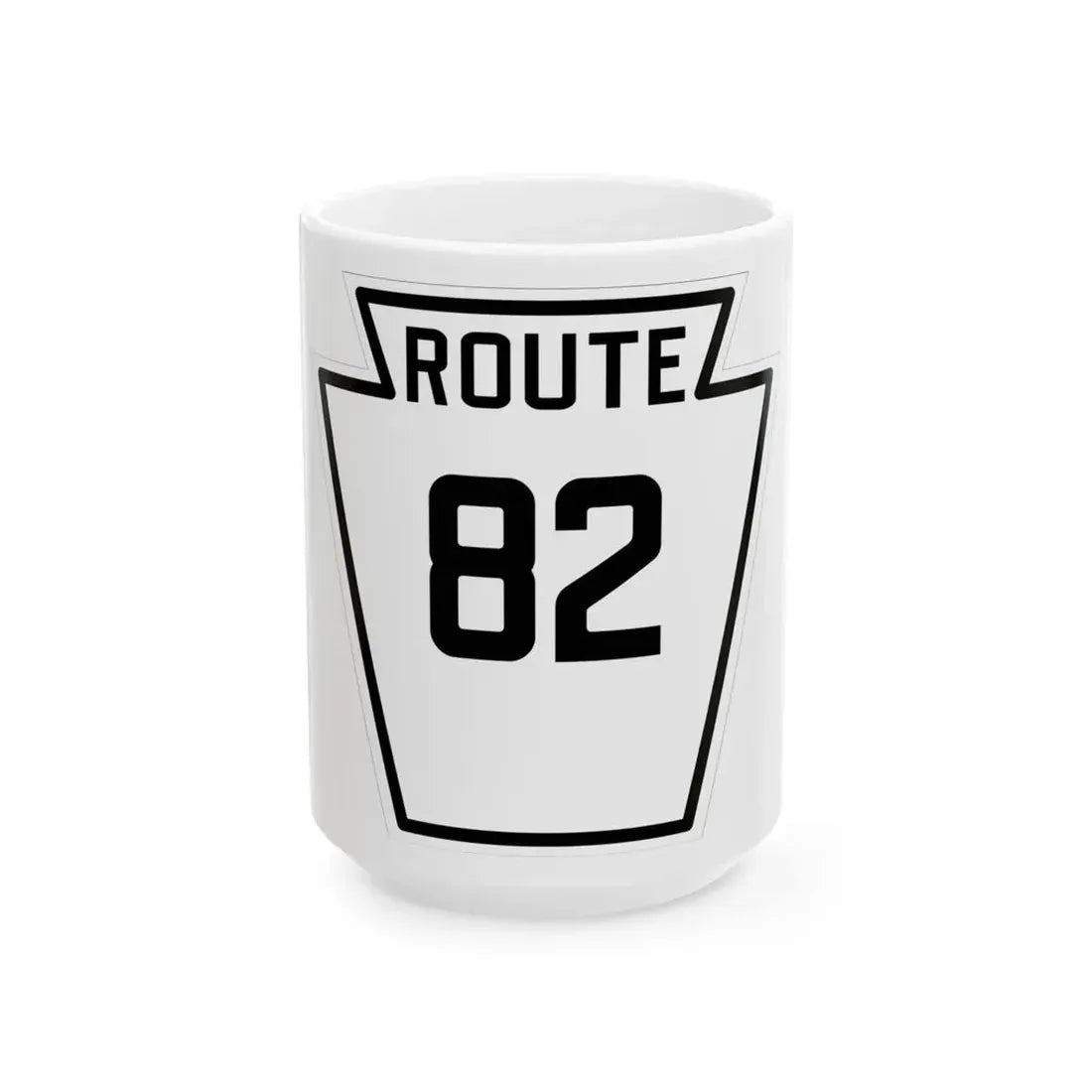 PA-82 1926 (Pennsylvania) (Road Sign) White Coffee Mug 15oz - Go Mug Yourself