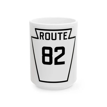 PA-82 1926 (Pennsylvania) (Road Sign) White Coffee Mug 15oz - Go Mug Yourself