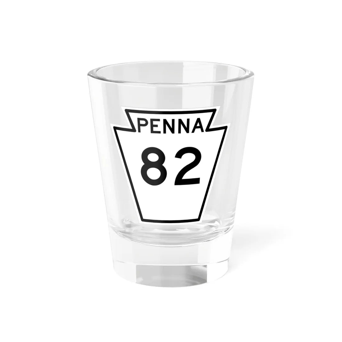 PA-82 1948 (Pennsylvania) (Road Sign) Shot Glass 1.5oz 1.5oz - Go Mug Yourself