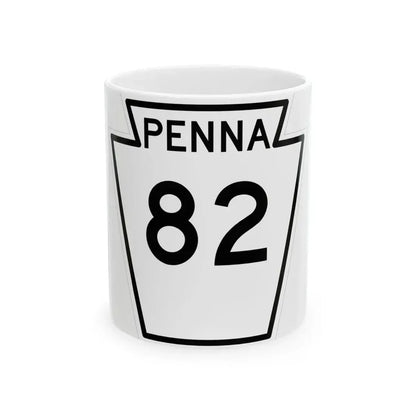 PA-82 1948 (Pennsylvania) (Road Sign) White Coffee Mug 11oz - Go Mug Yourself