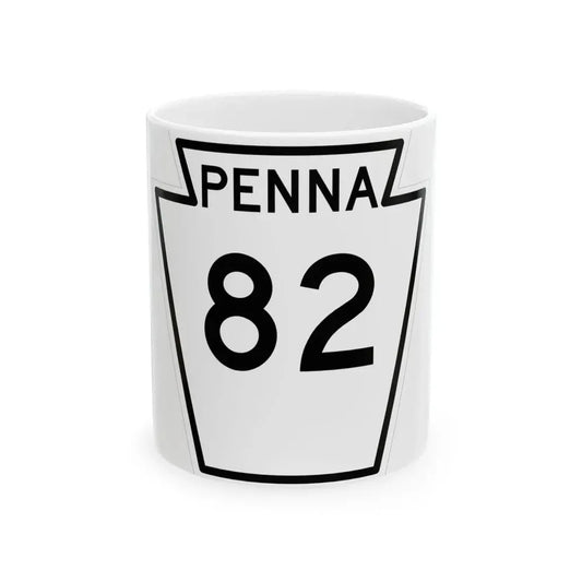 PA-82 1948 (Pennsylvania) (Road Sign) White Coffee Mug 11oz - Go Mug Yourself