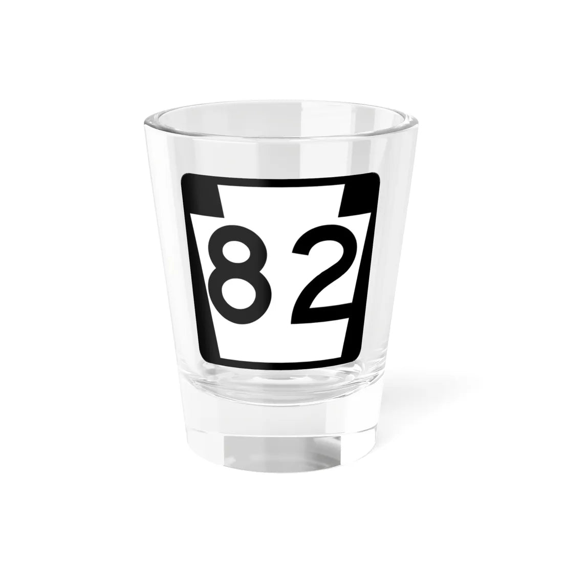 PA-82 (Pennsylvania) (Road Sign) Shot Glass 1.5oz 1.5oz - Go Mug Yourself