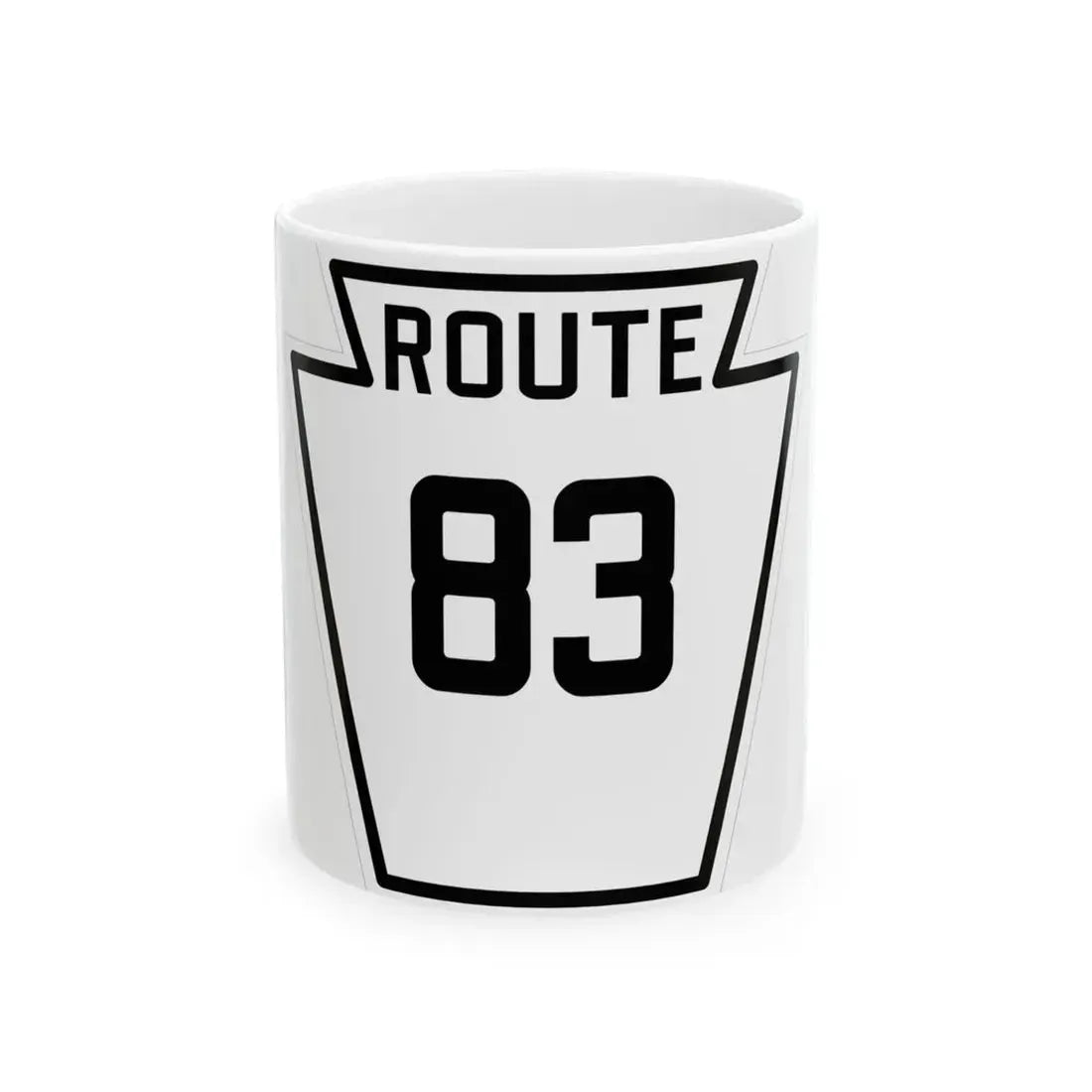 PA-83 1926 (Pennsylvania) (Road Sign) White Coffee Mug 11oz - Go Mug Yourself