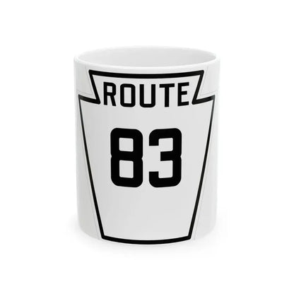 PA-83 1926 (Pennsylvania) (Road Sign) White Coffee Mug 11oz - Go Mug Yourself