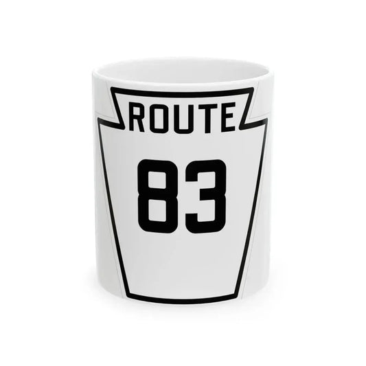 PA-83 1926 (Pennsylvania) (Road Sign) White Coffee Mug 11oz - Go Mug Yourself
