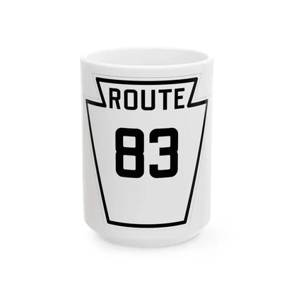 PA-83 1926 (Pennsylvania) (Road Sign) White Coffee Mug 15oz - Go Mug Yourself