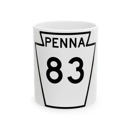 PA-83 1948 (Pennsylvania) (Road Sign) White Coffee Mug 11oz - Go Mug Yourself
