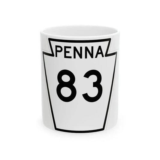 PA-83 1948 (Pennsylvania) (Road Sign) White Coffee Mug 11oz - Go Mug Yourself