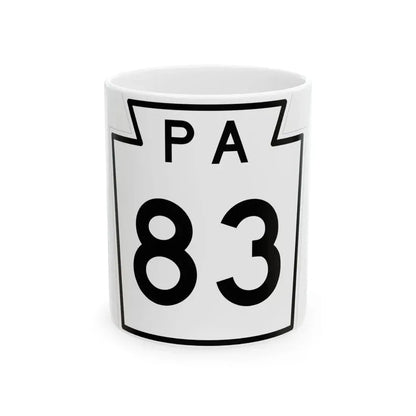 PA-83 1960 (Pennsylvania) (Road Sign) White Coffee Mug 11oz - Go Mug Yourself