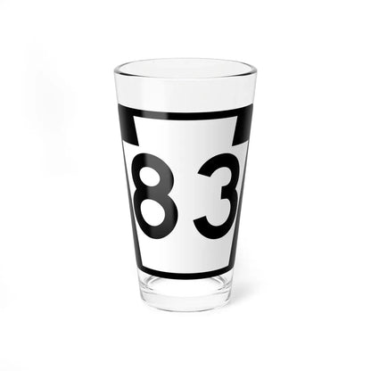 PA-83 (Pennsylvania) (Road Sign) Pint Glass 16oz 16oz - Go Mug Yourself