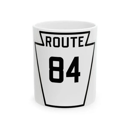 PA-84 1926 (Pennsylvania) (Road Sign) White Coffee Mug 11oz - Go Mug Yourself