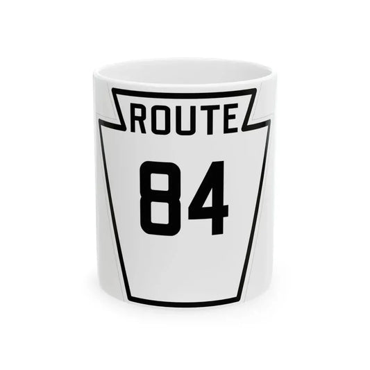 PA-84 1926 (Pennsylvania) (Road Sign) White Coffee Mug 11oz - Go Mug Yourself