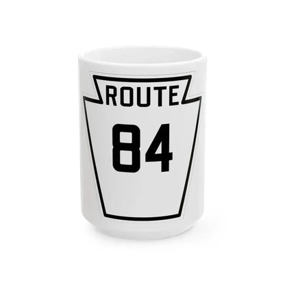 PA-84 1926 (Pennsylvania) (Road Sign) White Coffee Mug 15oz - Go Mug Yourself