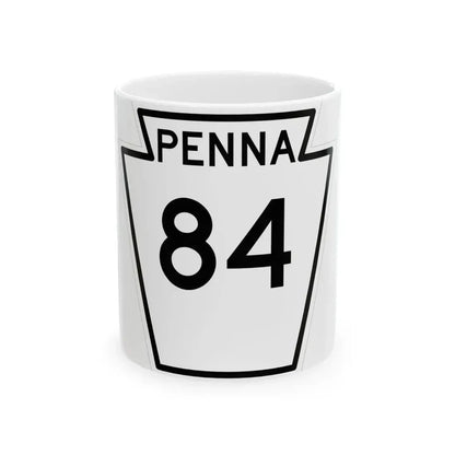 PA-84 1948 (Pennsylvania) (Road Sign) White Coffee Mug 11oz - Go Mug Yourself