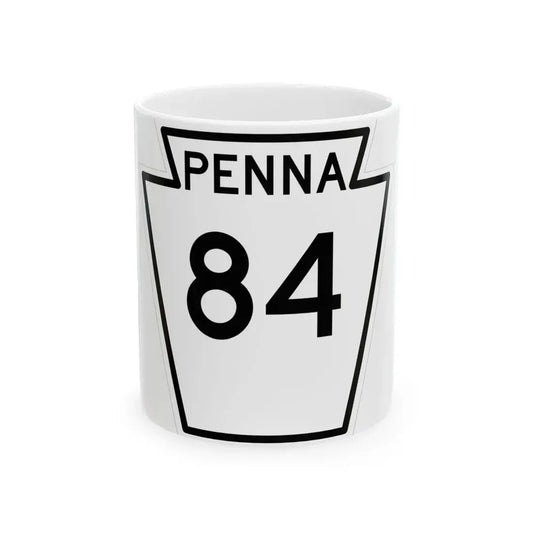 PA-84 1948 (Pennsylvania) (Road Sign) White Coffee Mug 11oz - Go Mug Yourself