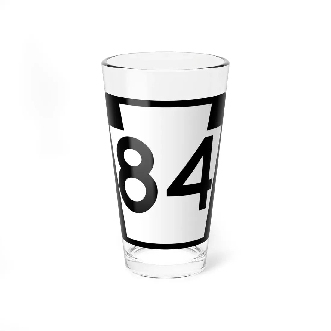 PA-84 (Pennsylvania) (Road Sign) Pint Glass 16oz - Go Mug Yourself