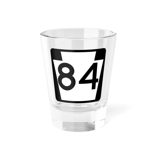 PA-84 (Pennsylvania) (Road Sign) Shot Glass 1.5oz 1.5oz - Go Mug Yourself