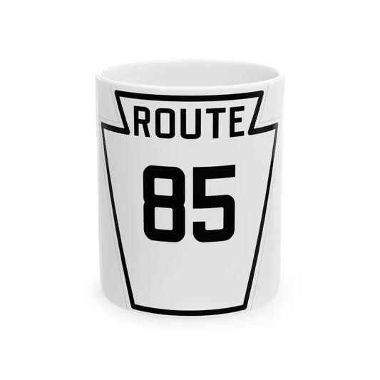 PA-85 1926 (Pennsylvania) (Road Sign) White Coffee Mug 11oz - Go Mug Yourself