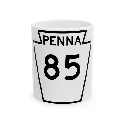 PA-85 1948 (Pennsylvania) (Road Sign) White Coffee Mug 11oz - Go Mug Yourself