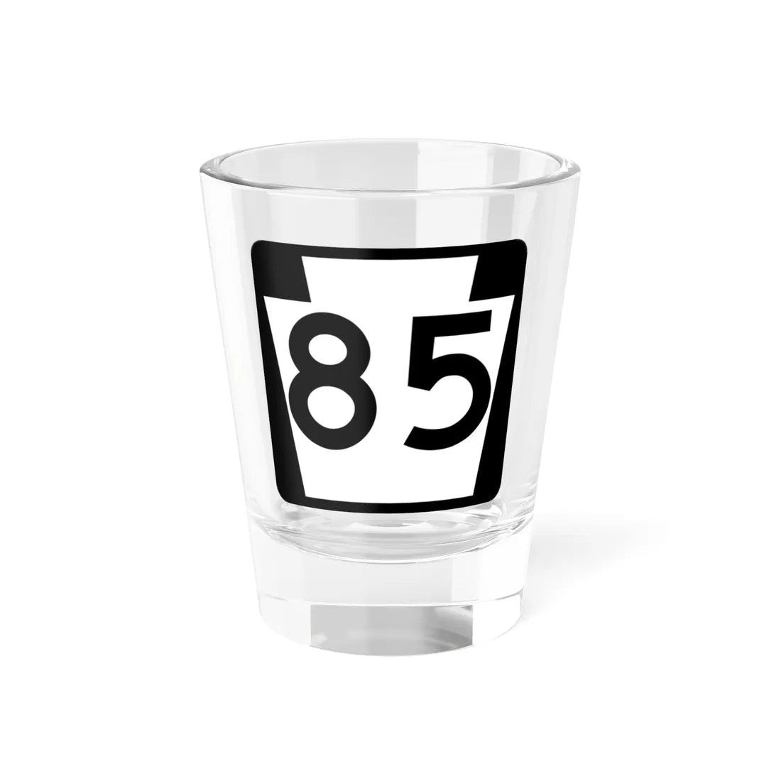 PA-85 (Pennsylvania) (Road Sign) Shot Glass 1.5oz 1.5oz - Go Mug Yourself
