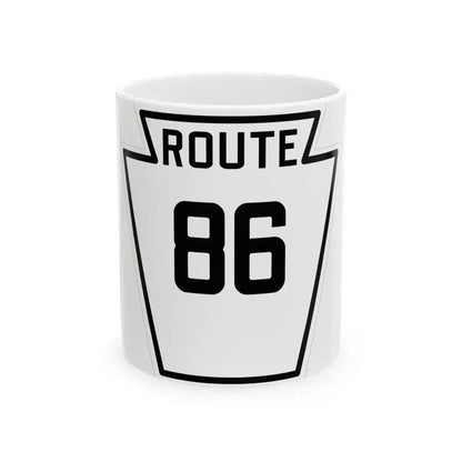 PA-86 1926 (Pennsylvania) (Road Sign) White Coffee Mug 11oz - Go Mug Yourself