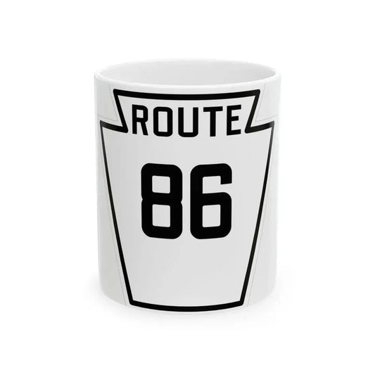 PA-86 1926 (Pennsylvania) (Road Sign) White Coffee Mug 11oz - Go Mug Yourself