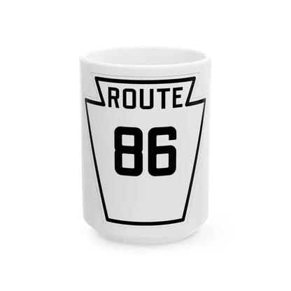 PA-86 1926 (Pennsylvania) (Road Sign) White Coffee Mug 15oz - Go Mug Yourself