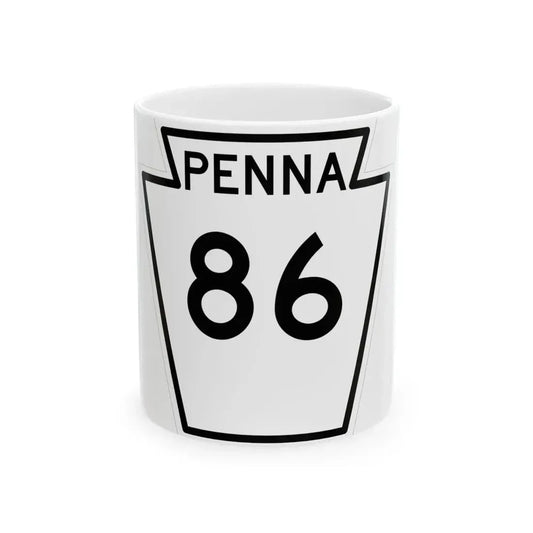 PA-86 1948 (Pennsylvania) (Road Sign) White Coffee Mug 11oz - Go Mug Yourself