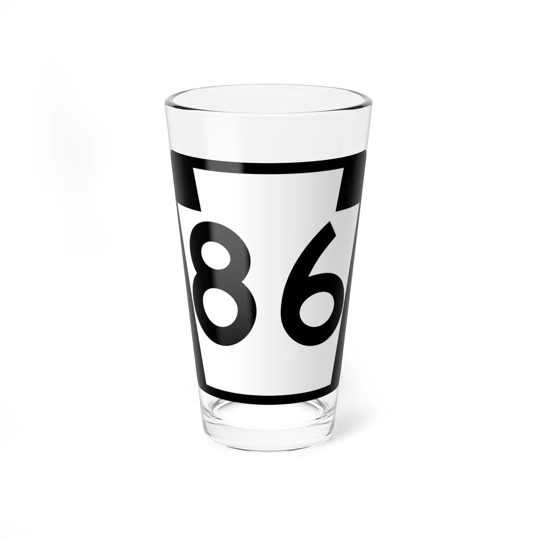 PA-86 (Pennsylvania) (Road Sign) Pint Glass 16oz 16oz - Go Mug Yourself