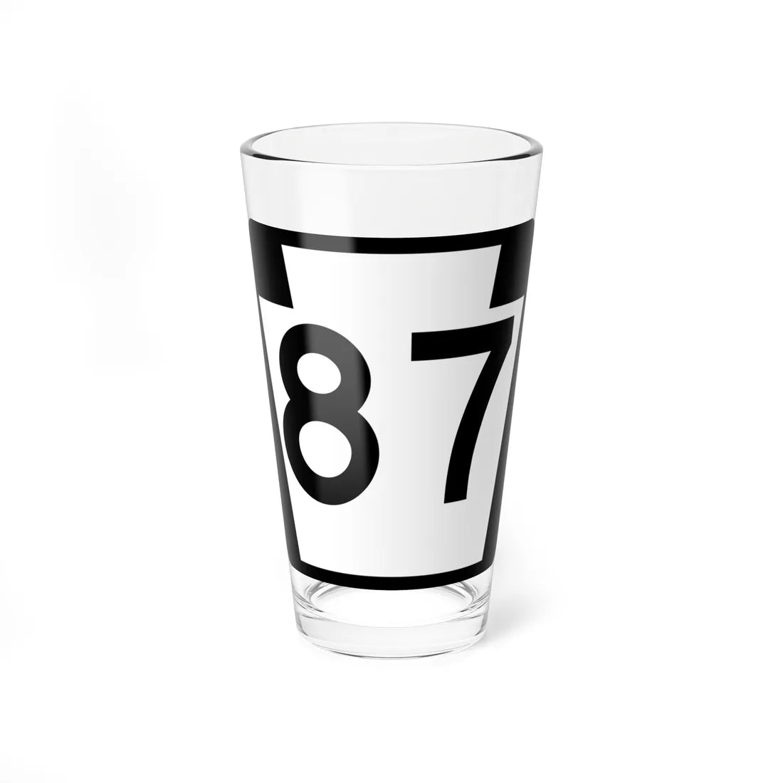 PA-87 (Pennsylvania) (Road Sign) Pint Glass 16oz - Go Mug Yourself