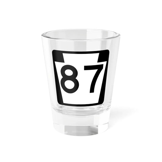 PA-87 (Pennsylvania) (Road Sign) Shot Glass 1.5oz 1.5oz - Go Mug Yourself