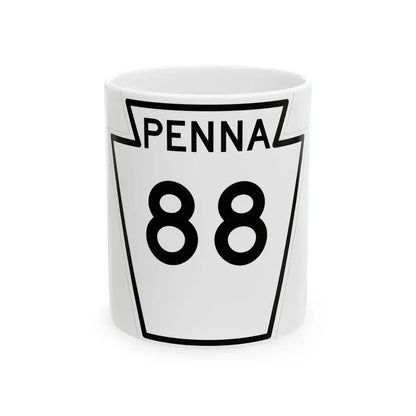 PA-88 1948 (Pennsylvania) (Road Sign) White Coffee Mug 11oz - Go Mug Yourself
