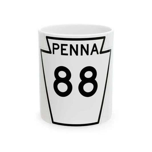 PA-88 1948 (Pennsylvania) (Road Sign) White Coffee Mug 11oz - Go Mug Yourself