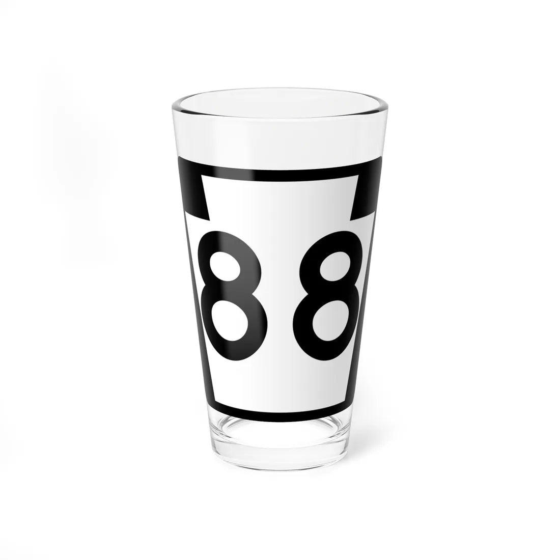 PA-88 (Pennsylvania) (Road Sign) Pint Glass 16oz 16oz - Go Mug Yourself