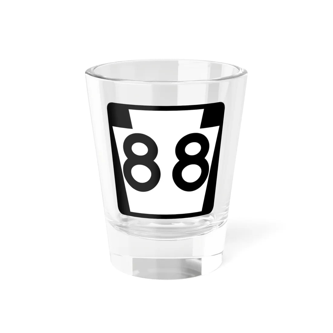 PA-88 (Pennsylvania) (Road Sign) Shot Glass 1.5oz 1.5oz - Go Mug Yourself