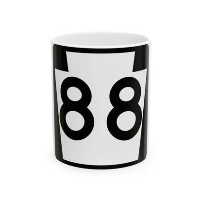 PA-88 (Pennsylvania) (Road Sign) White Coffee Mug 11oz - Go Mug Yourself