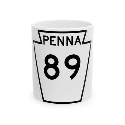 PA-89 1948 (Pennsylvania) (Road Sign) White Coffee Mug 11oz - Go Mug Yourself