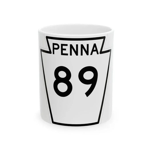 PA-89 1948 (Pennsylvania) (Road Sign) White Coffee Mug 11oz - Go Mug Yourself