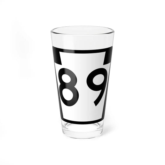 PA-89 (Pennsylvania) (Road Sign) Pint Glass 16oz 16oz - Go Mug Yourself