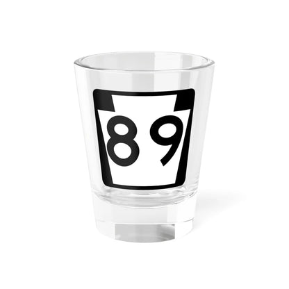 PA-89 (Pennsylvania) (Road Sign) Shot Glass 1.5oz - Go Mug Yourself